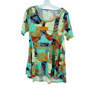 New Lularoe Women Size XXS Perfect T Retro Print